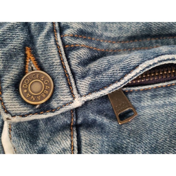 DOLCE & GABBANA Audrey Distressed Skinny Crop High Rise Jeans Sz IT 40 US 4 (D - Picture 6 of 8